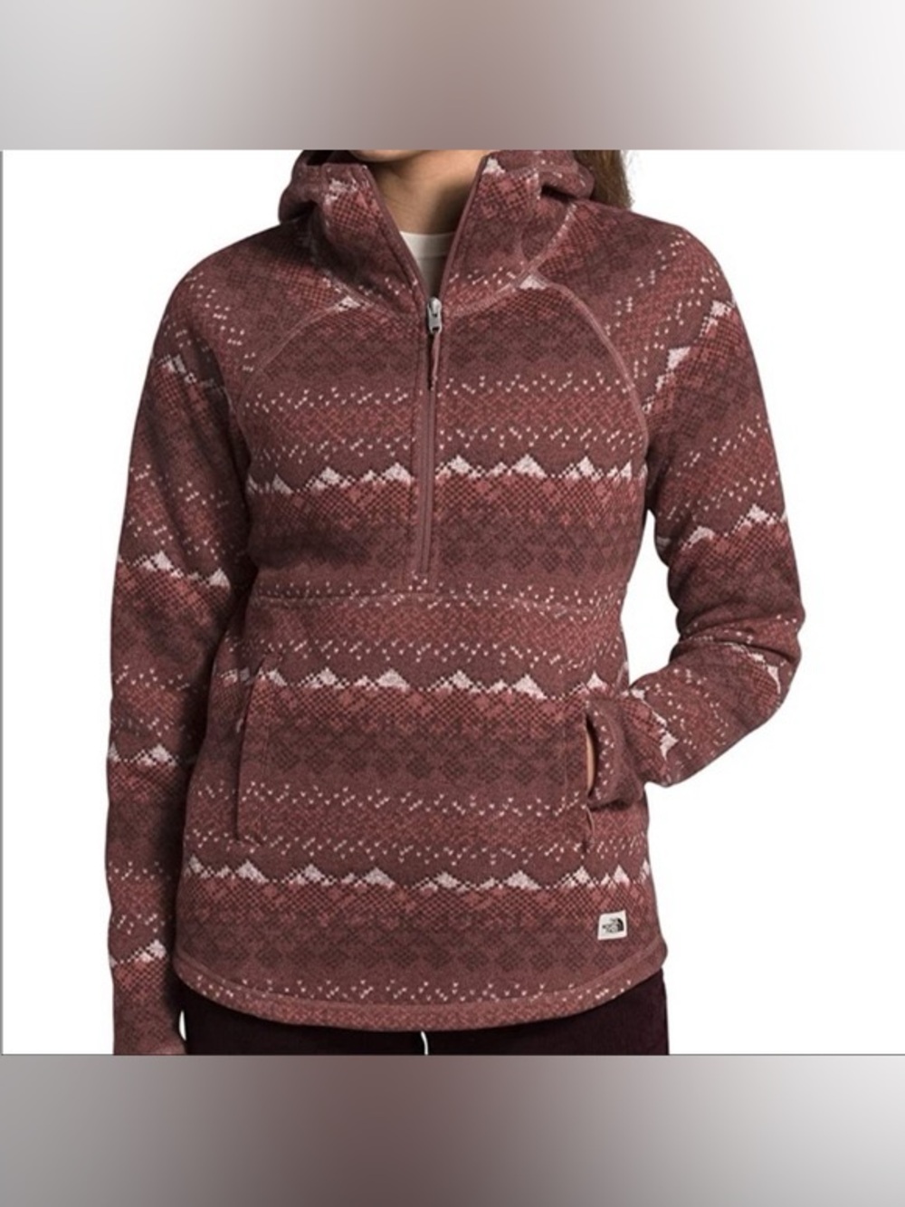 The North Face Women's printed crescent hooded pull over